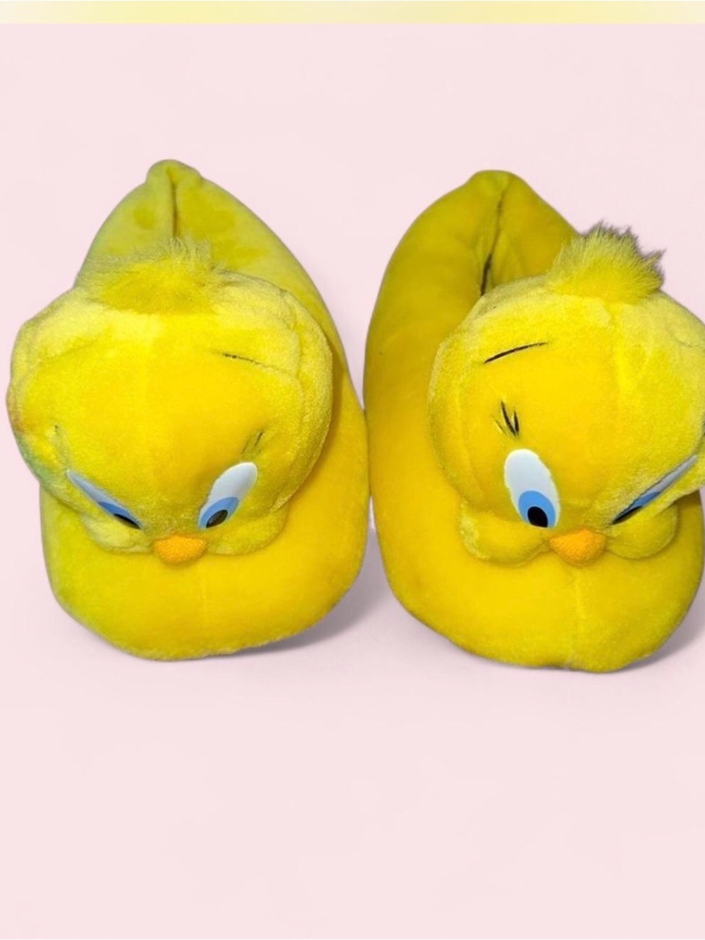 Plush Yellow Cartoon Chick Slip-On Women's Slippers